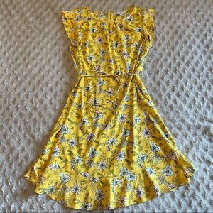 Yellow floral dress